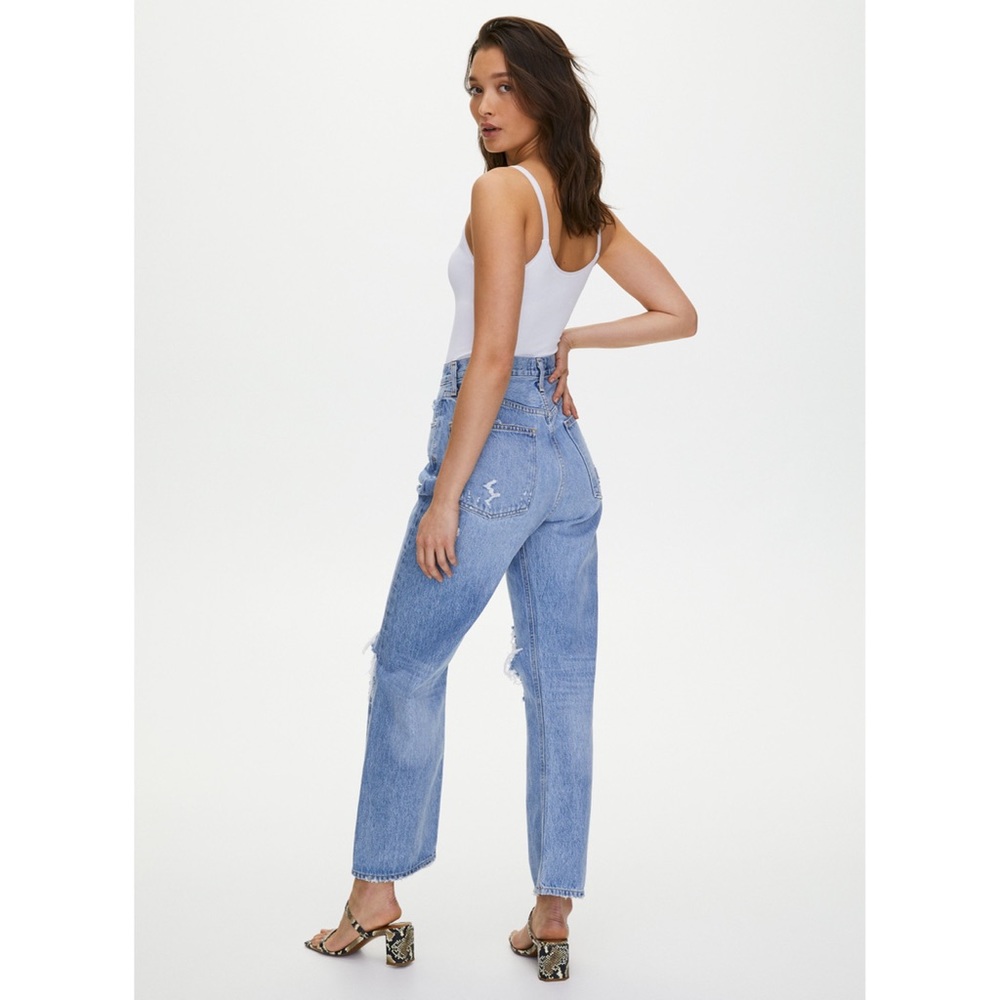 Agolde Light Blue Distressed Jeans - Picture 9 of 13